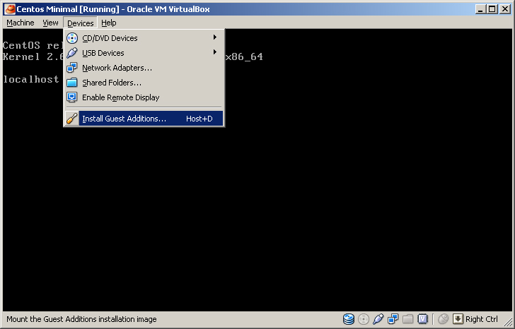 install VirtualBox Guest Additions