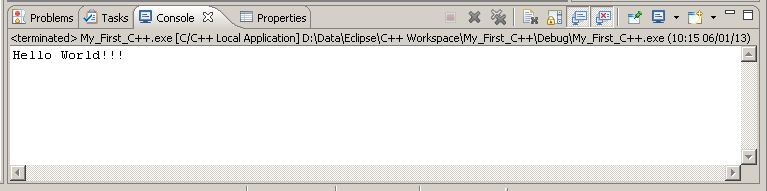 eclipse-c++-console