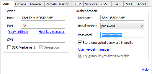 Remote Desktop over SSH using Tunnelier1