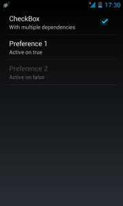 android preference multiple dependency