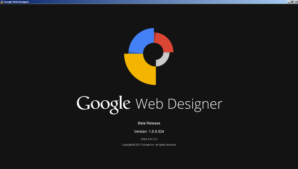 Google Web Designer loading