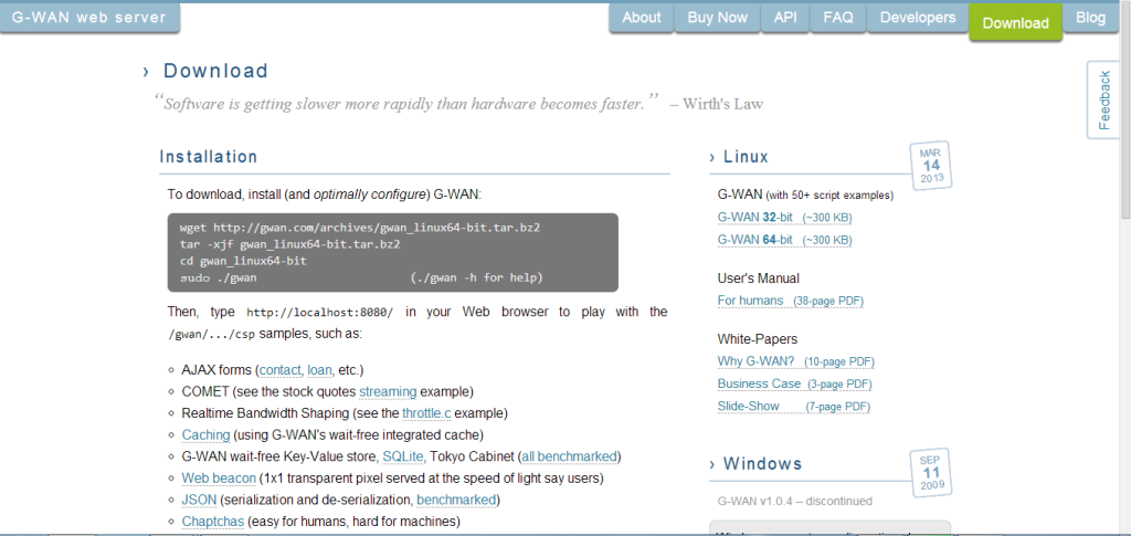 centos g-wan