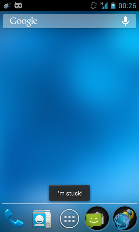 Android toast stuck