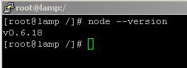 centos node.js . the image is a bit older (2012) and it shows version 0.6.18 but in 2014 you should have v0.10.25 or later
