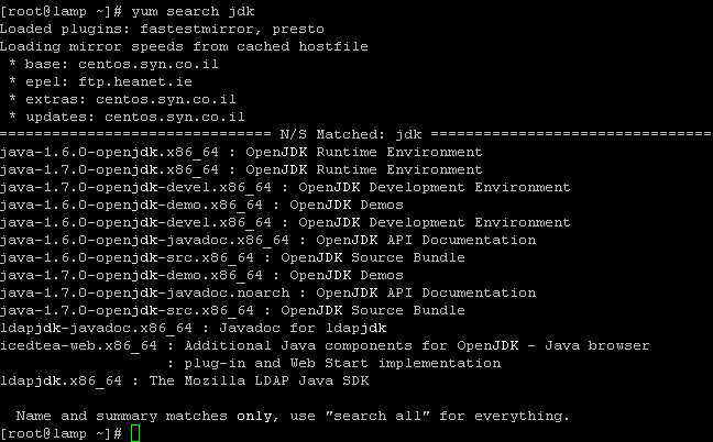 yum-search-jdk
