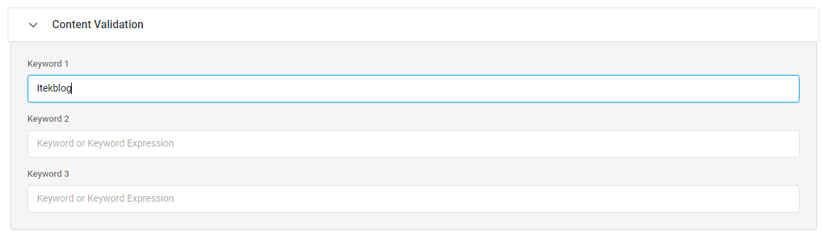 Dotcom-Monitor content validation settings