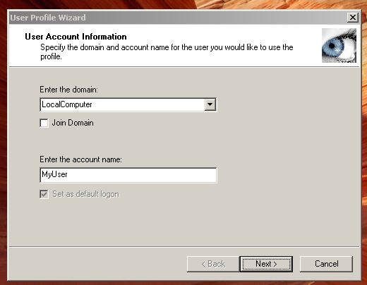 convert domain user to local user