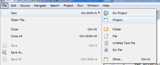 Ec;lipse-File-New-Project